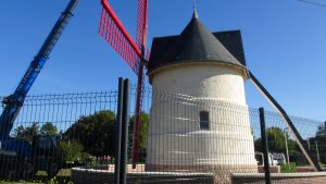 Pose des ailes du moulin 5 Flixecourt