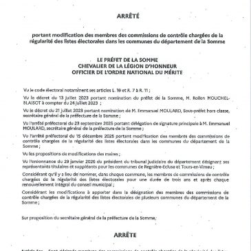 Commissions de contrôle des listes électorales